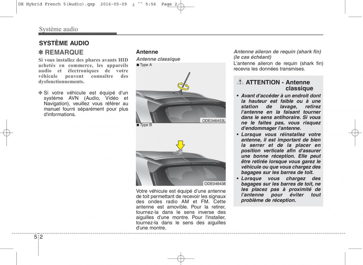 KIA Niro manuel du proprietaire / page 255