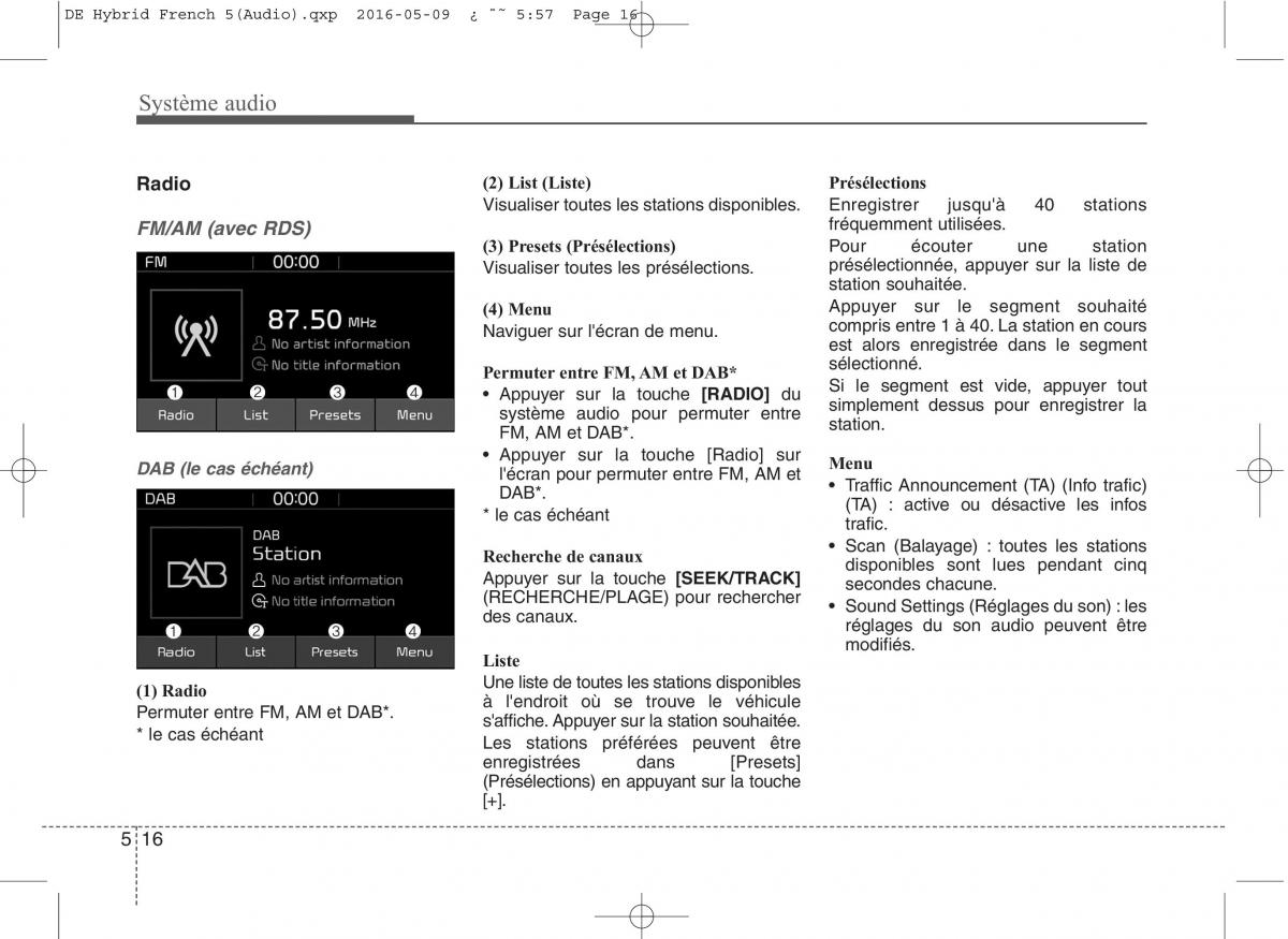 KIA Niro manuel du proprietaire / page 269