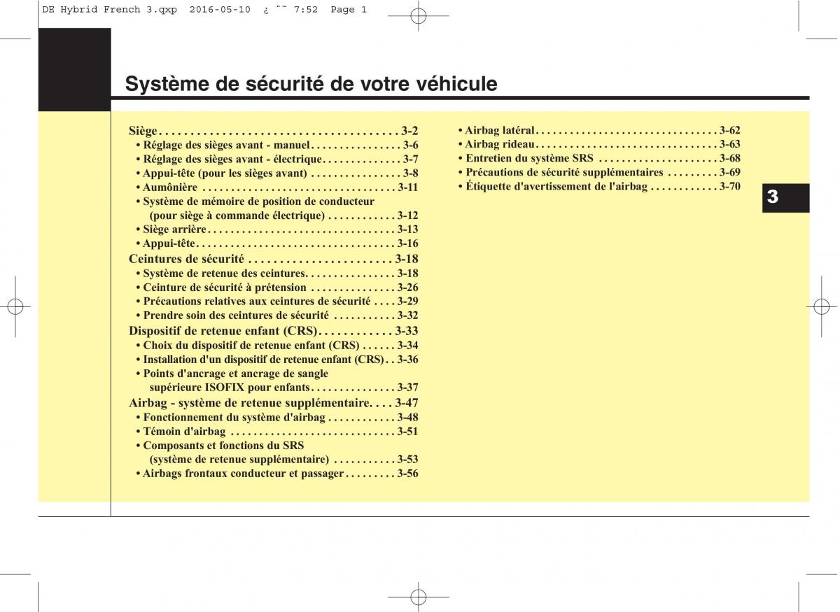 KIA Niro manuel du proprietaire / page 32