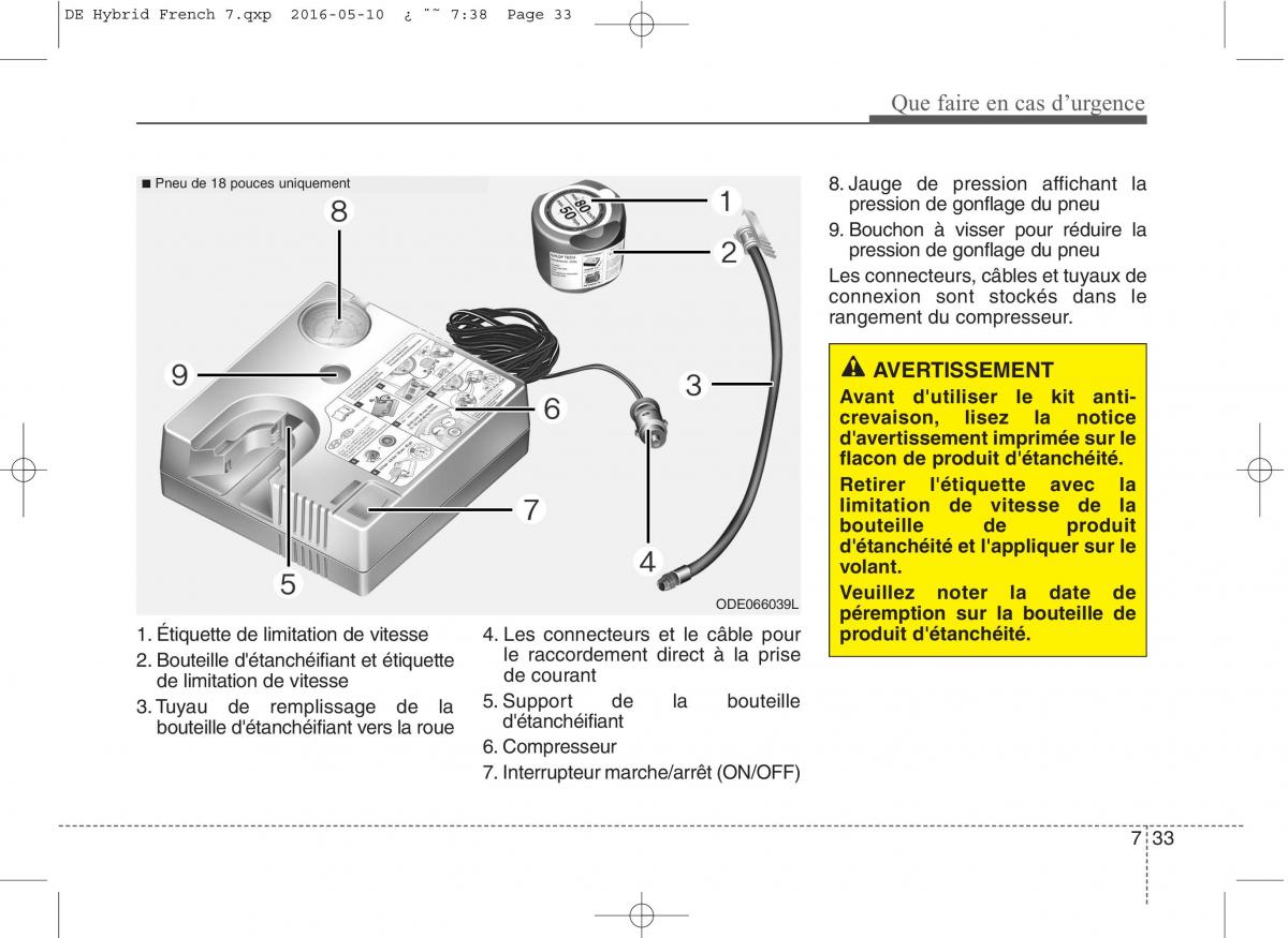 KIA Niro manuel du proprietaire / page 443