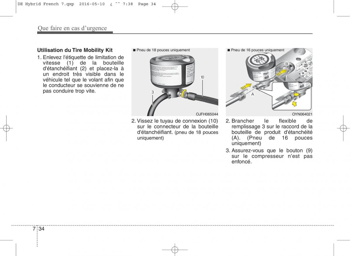 KIA Niro manuel du proprietaire / page 444