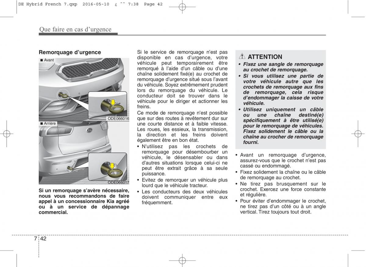 KIA Niro manuel du proprietaire / page 452