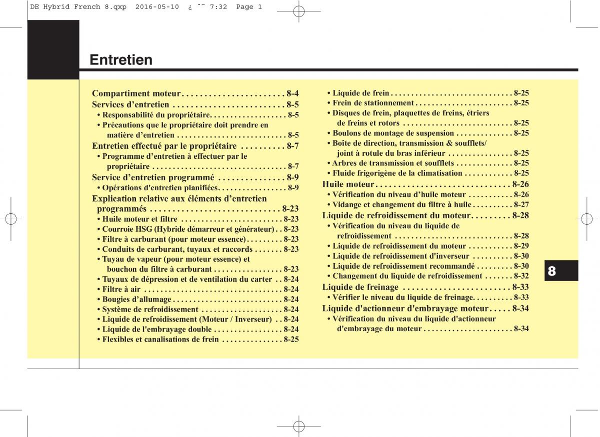 KIA Niro manuel du proprietaire / page 456