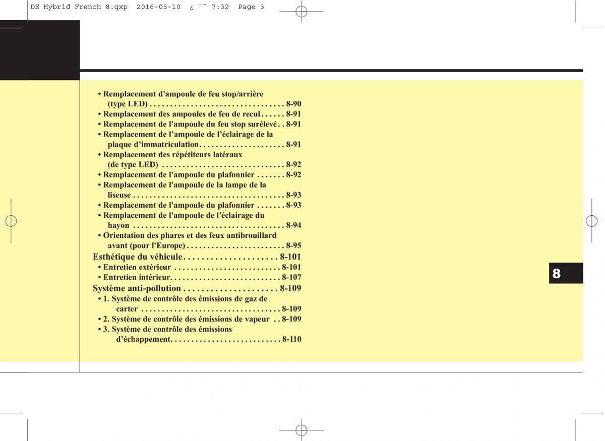 KIA Niro manuel du proprietaire / page 458