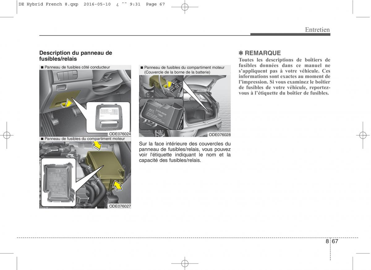 KIA Niro manuel du proprietaire / page 522