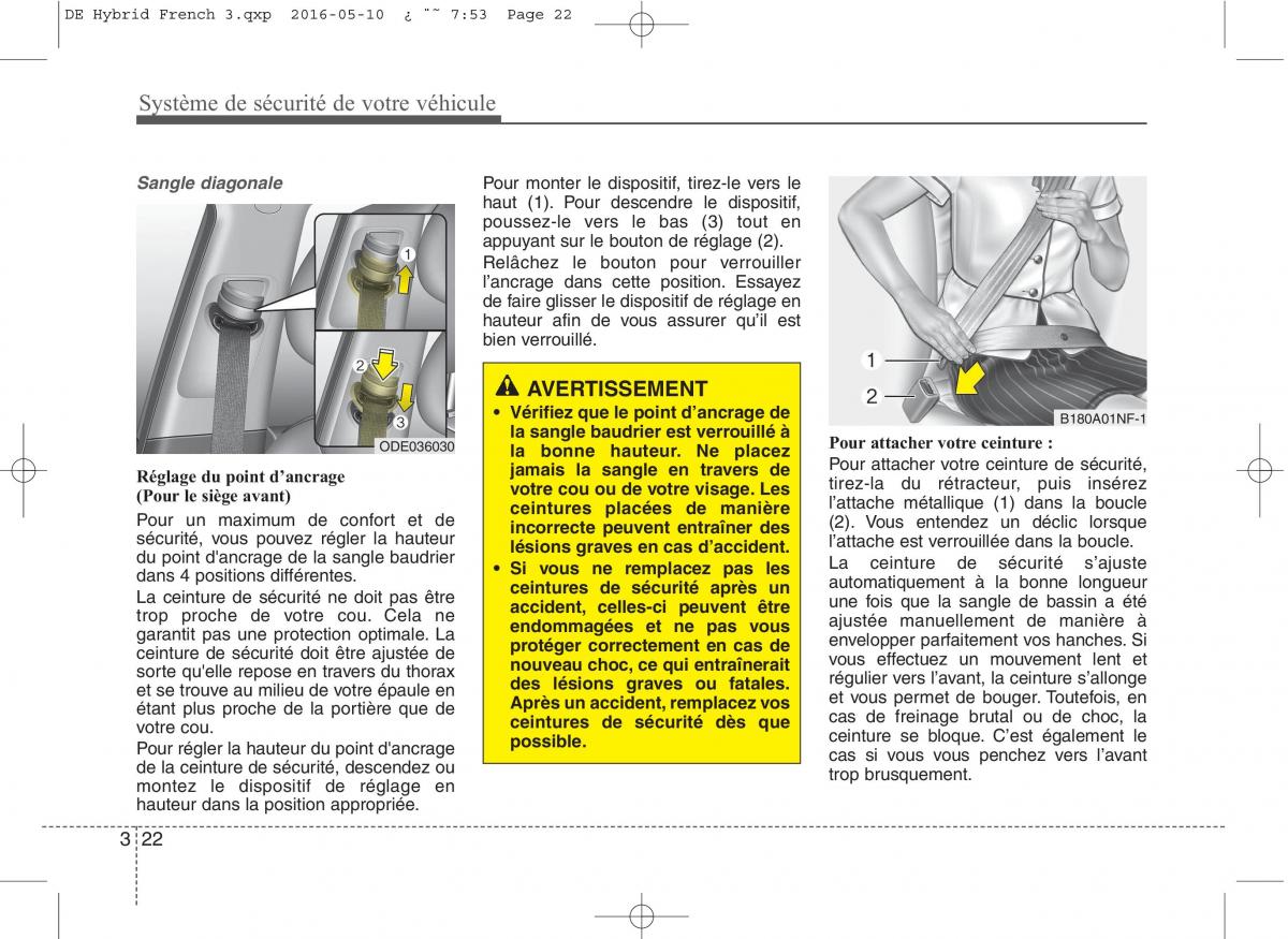 KIA Niro manuel du proprietaire / page 53