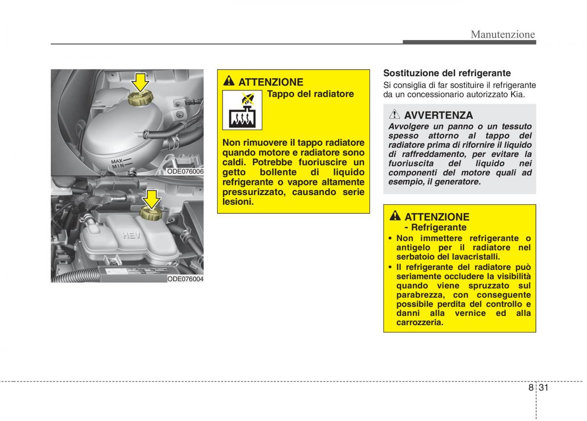 KIA Niro manuale del proprietario / page 485