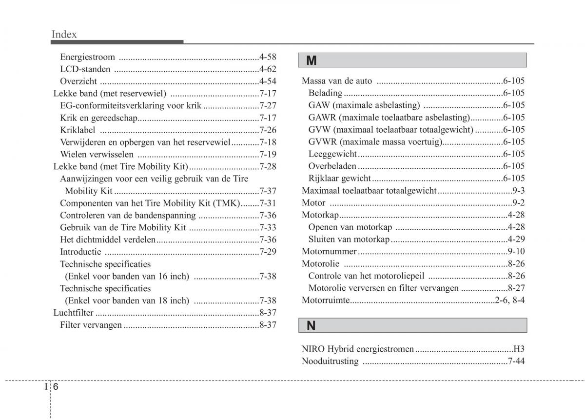 KIA Niro handleiding / page 595