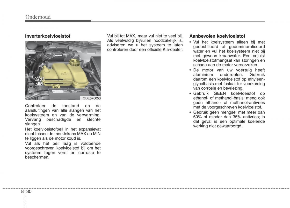 KIA Niro handleiding / page 496