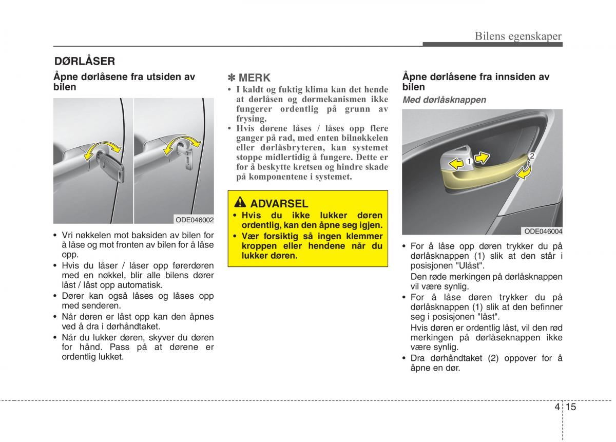 KIA Niro bruksanvisningen / page 110