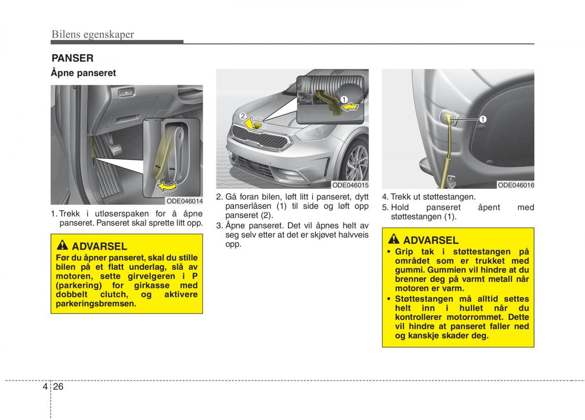 KIA Niro bruksanvisningen / page 121