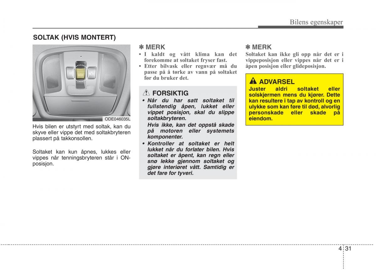 KIA Niro bruksanvisningen / page 126