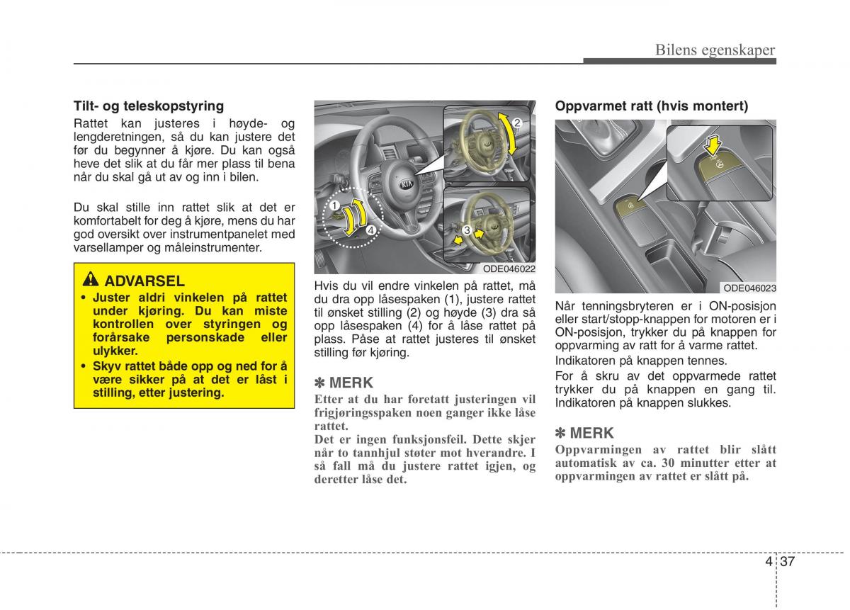 KIA Niro bruksanvisningen / page 132