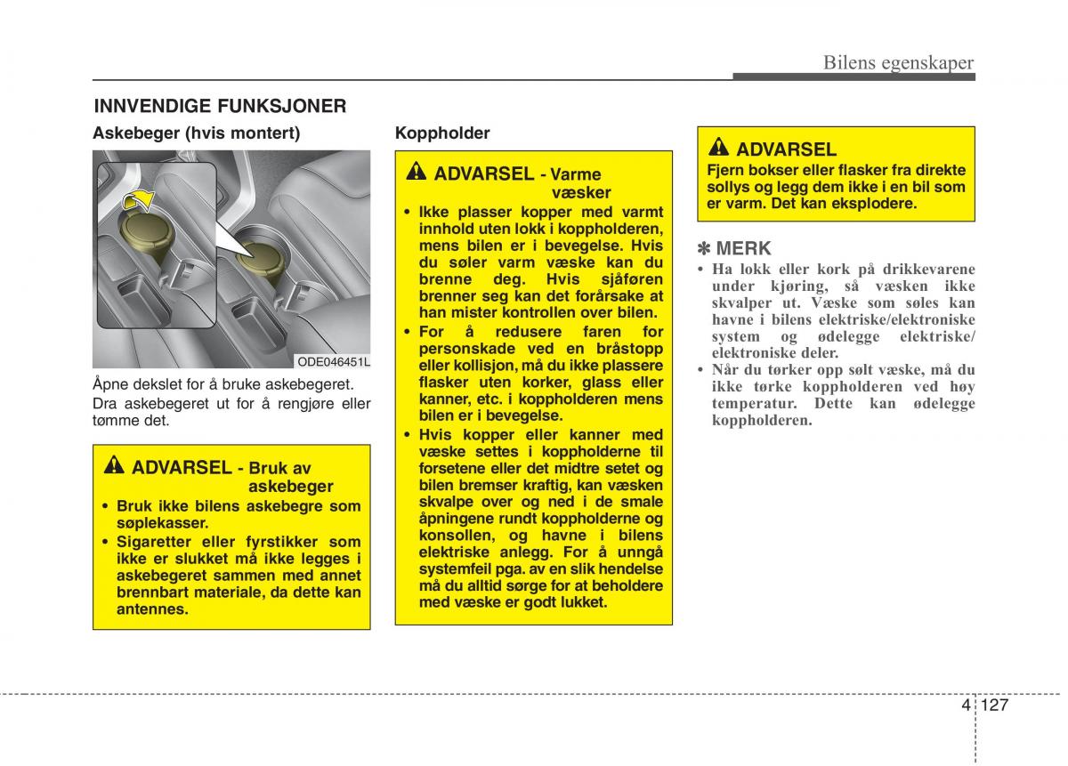 KIA Niro bruksanvisningen / page 222