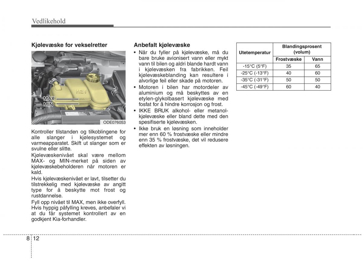 KIA Niro bruksanvisningen / page 427