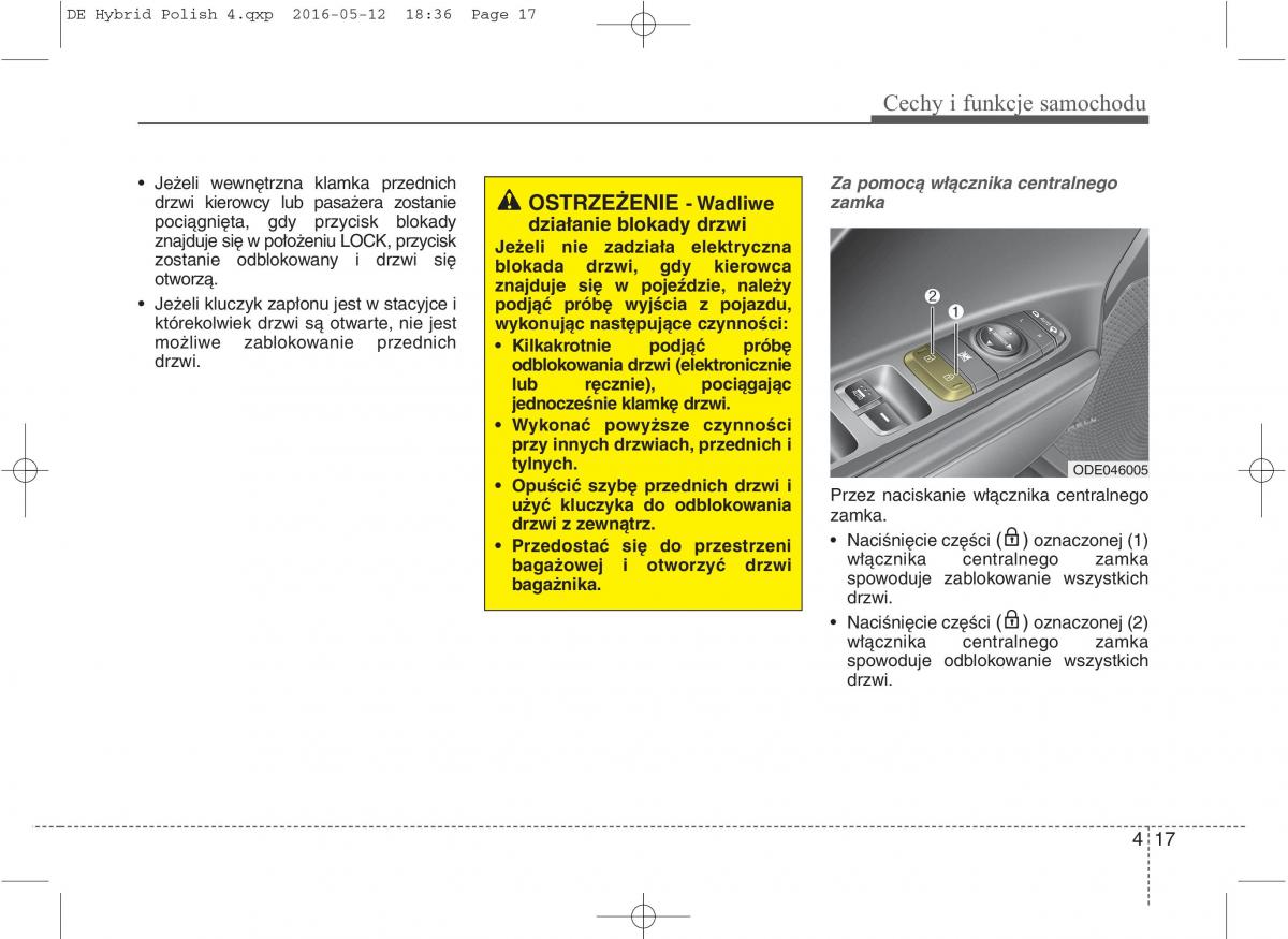 KIA Niro instrukcja obslugi / page 121