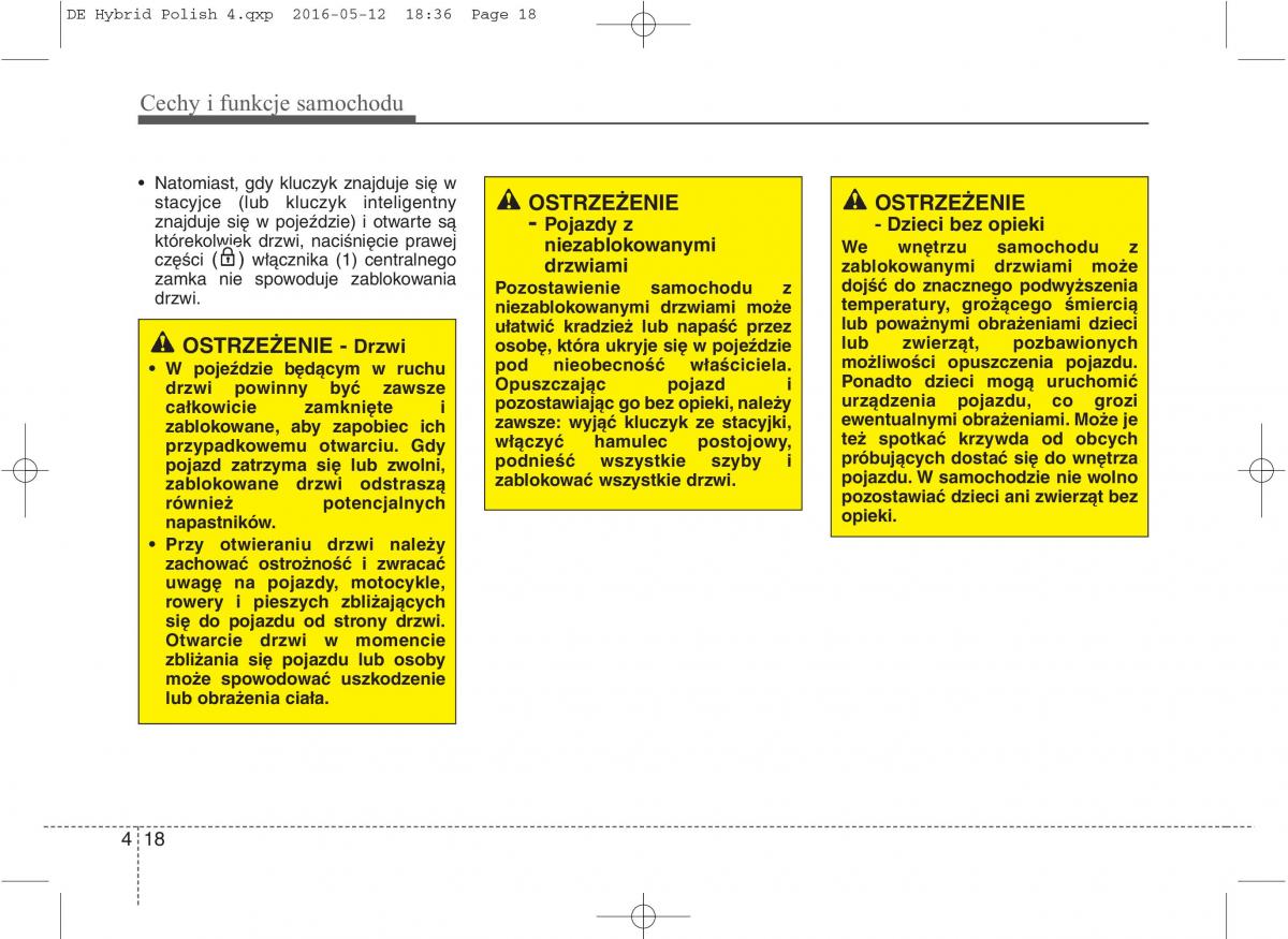 KIA Niro instrukcja obslugi / page 122