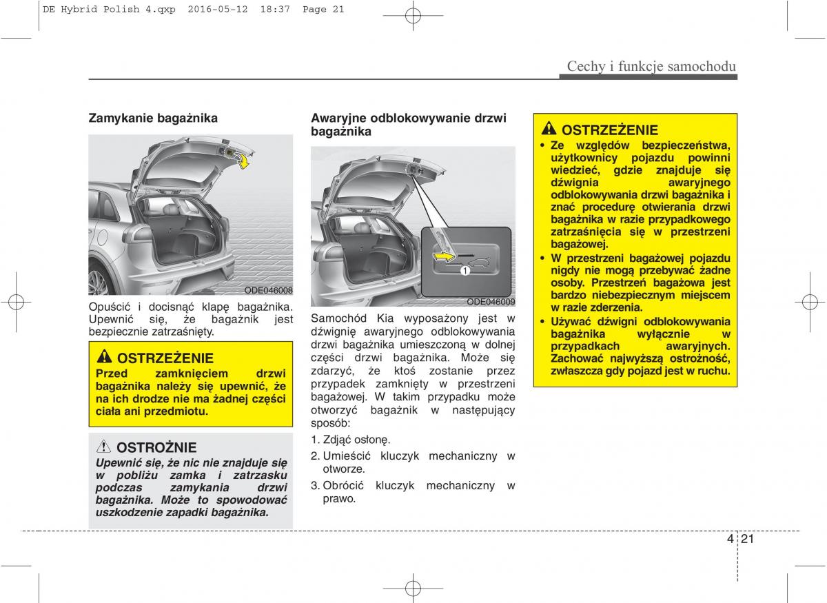 KIA Niro instrukcja obslugi / page 125