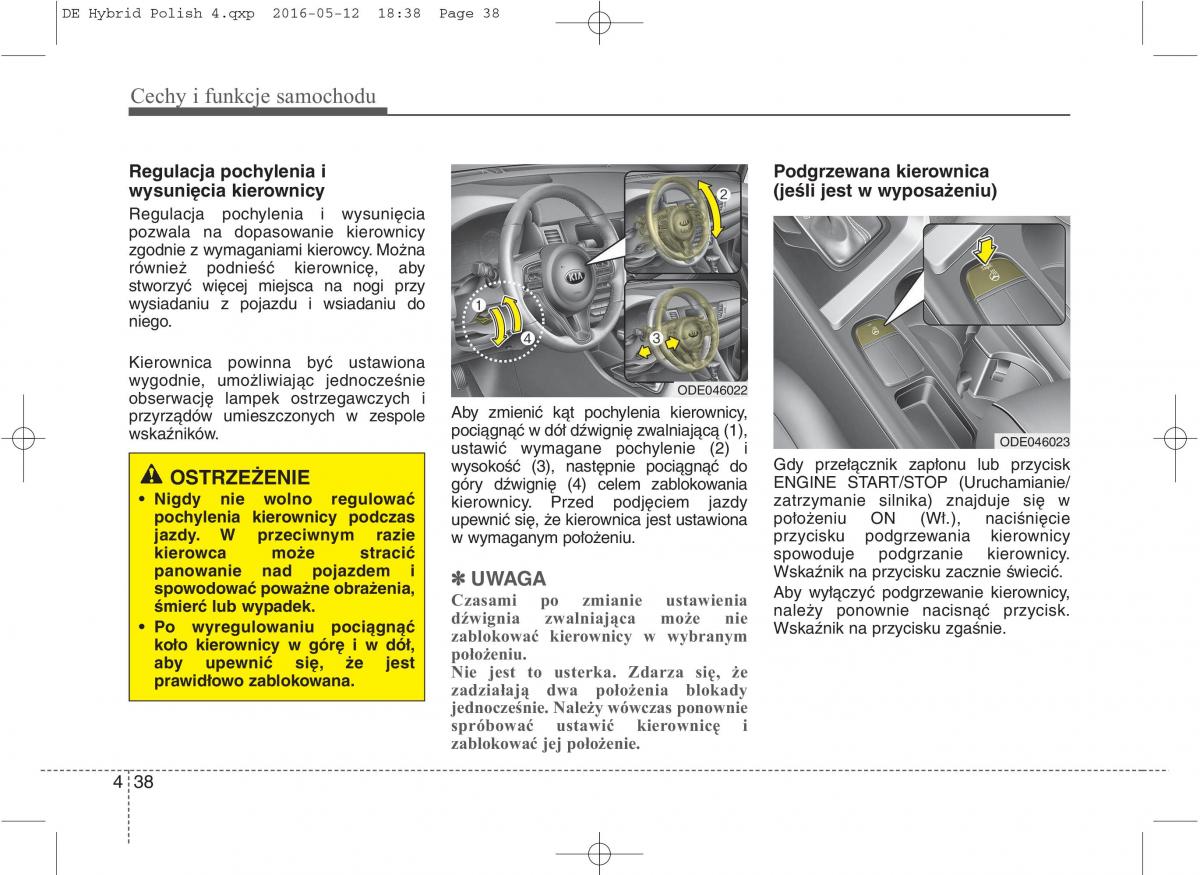 KIA Niro instrukcja obslugi / page 142