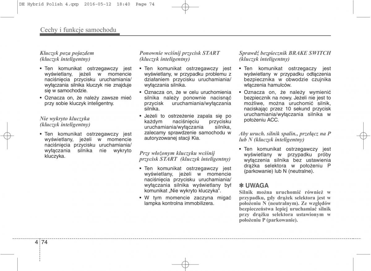 KIA Niro instrukcja obslugi / page 178