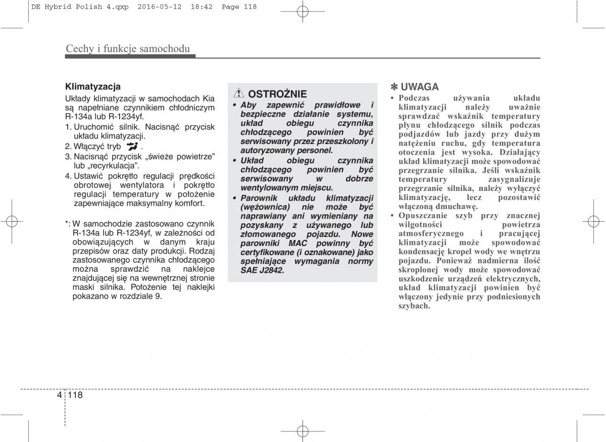 KIA Niro instrukcja obslugi / page 222