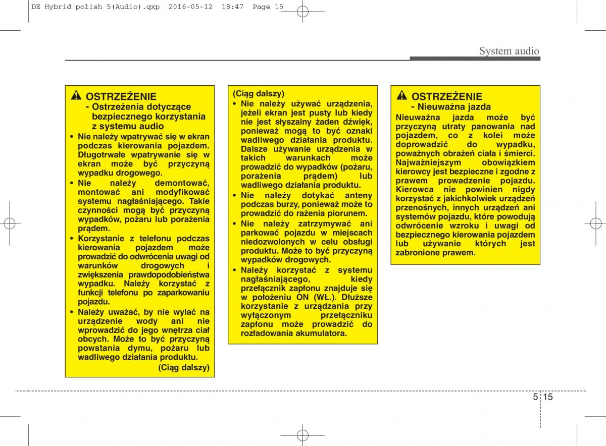 KIA Niro instrukcja obslugi / page 272