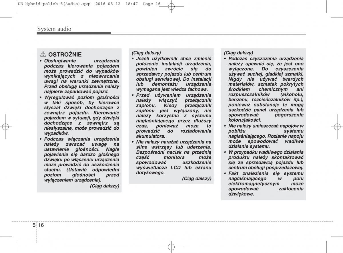 KIA Niro instrukcja obslugi / page 273