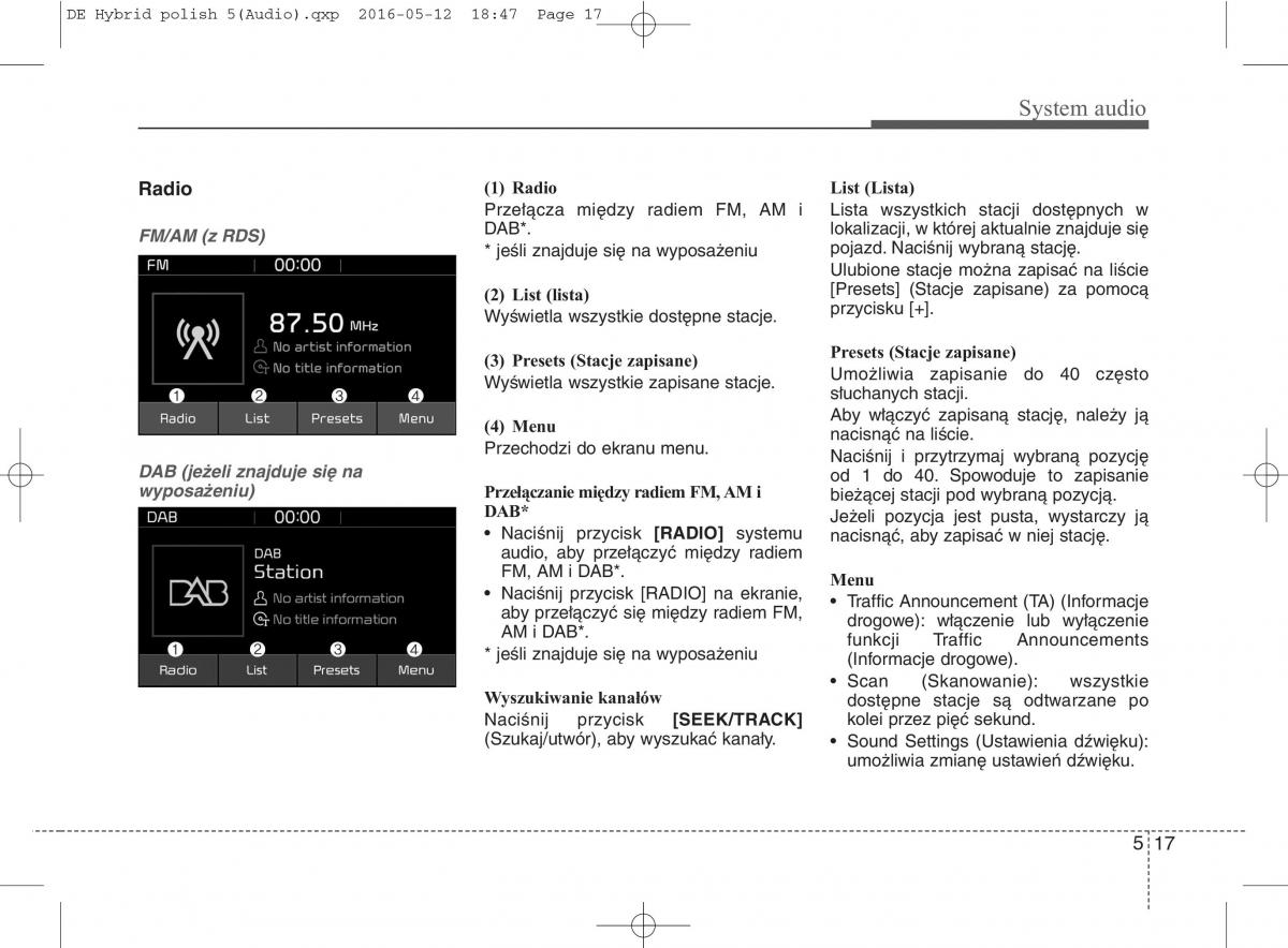 KIA Niro instrukcja obslugi / page 274