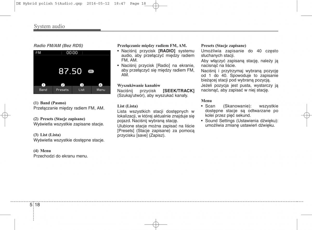 KIA Niro instrukcja obslugi / page 275