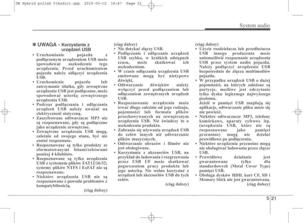 KIA Niro instrukcja obslugi / page 278