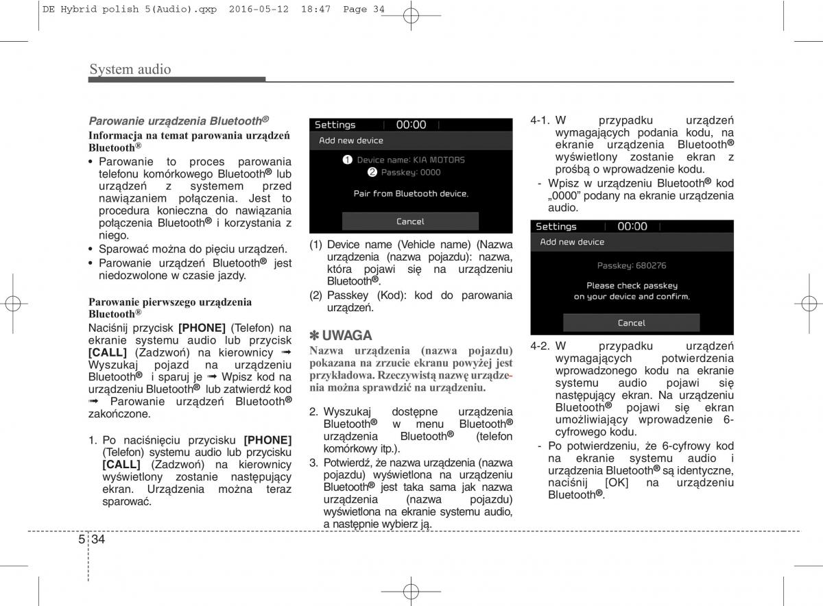 KIA Niro instrukcja obslugi / page 291