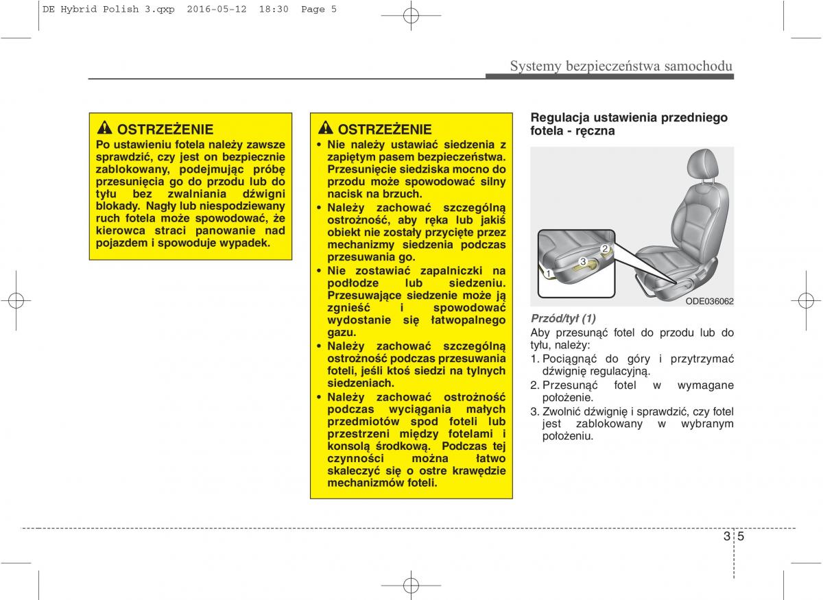 KIA Niro instrukcja obslugi / page 38