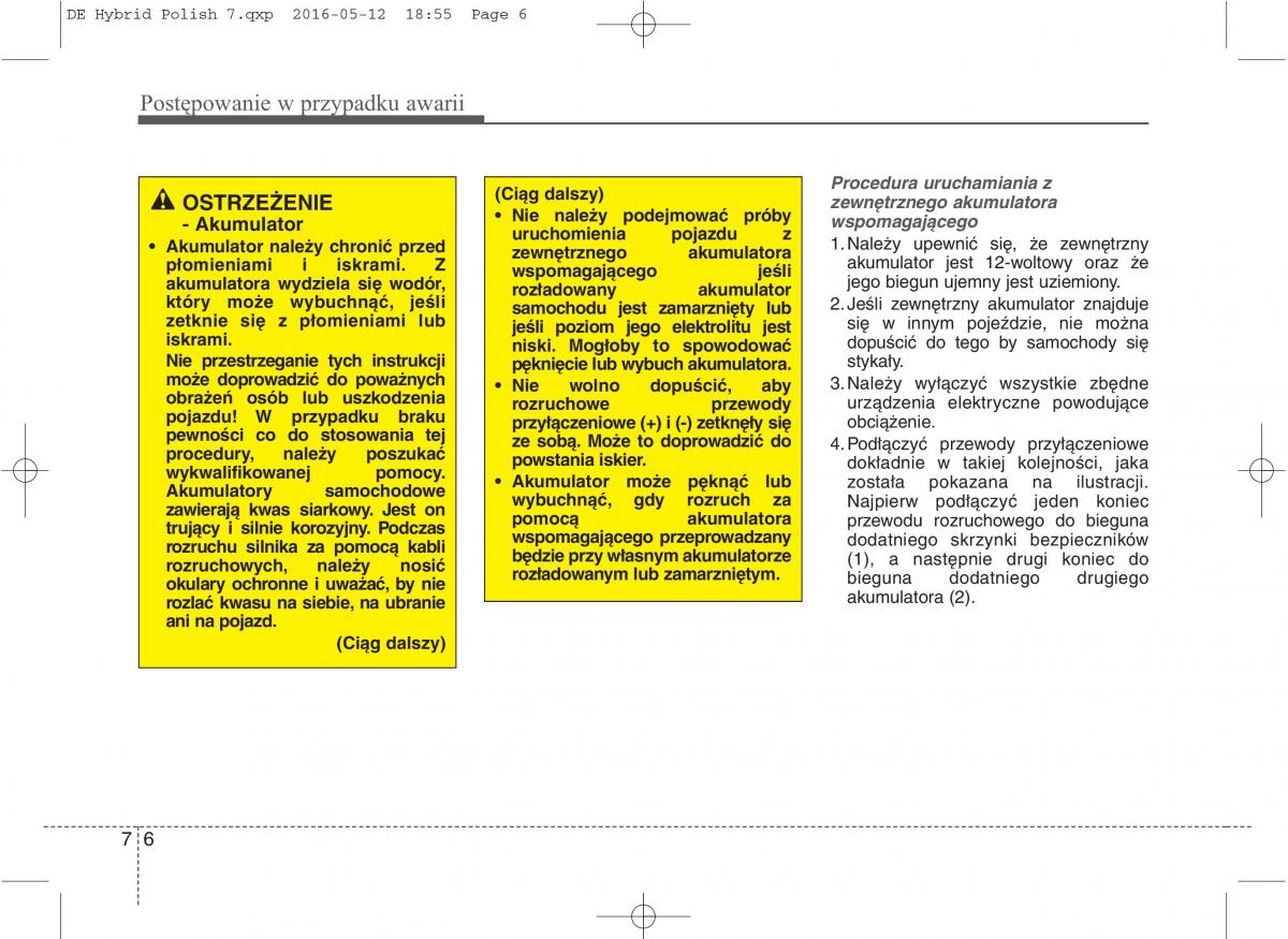 KIA Niro instrukcja obslugi / page 427