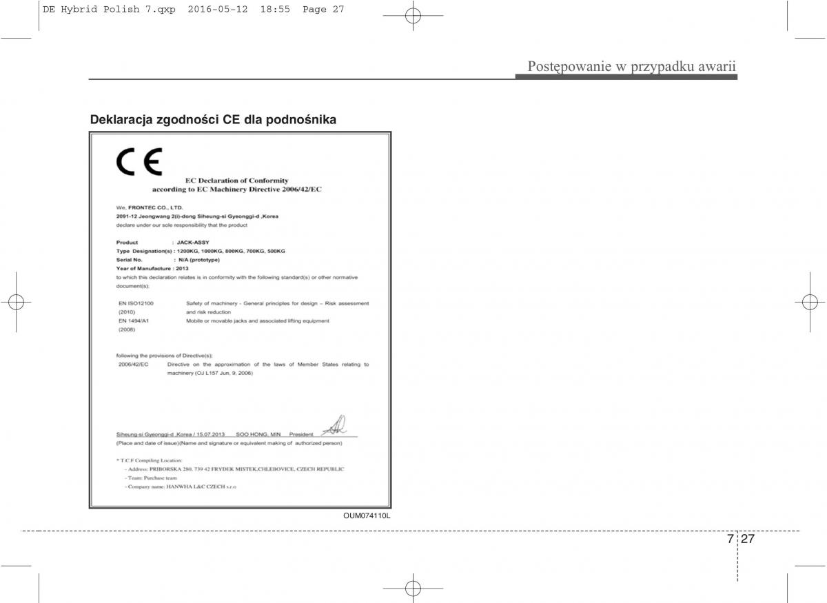 KIA Niro instrukcja obslugi / page 448