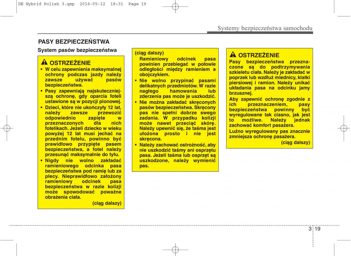 KIA Niro instrukcja obslugi / page 52