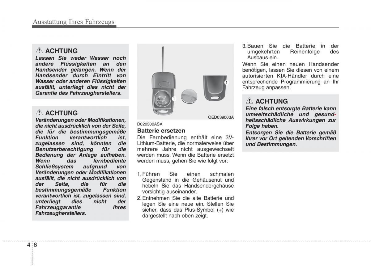 KIA Picanto I 1 Handbuch / page 86