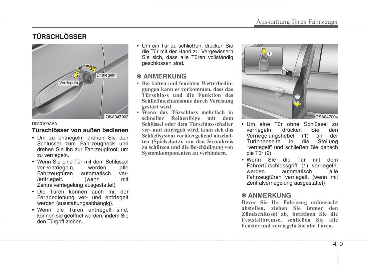 KIA Picanto I 1 Handbuch / page 89