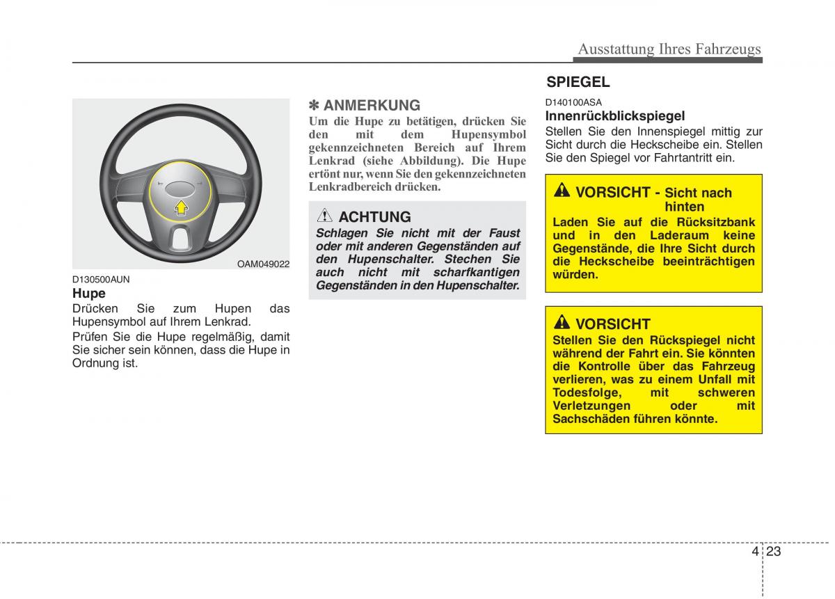 KIA Picanto I 1 Handbuch / page 103