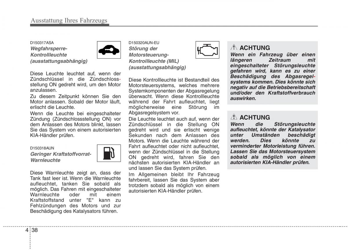 KIA Picanto I 1 Handbuch / page 118