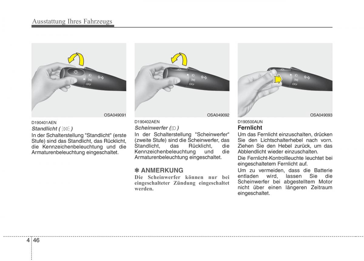 KIA Picanto I 1 Handbuch / page 126