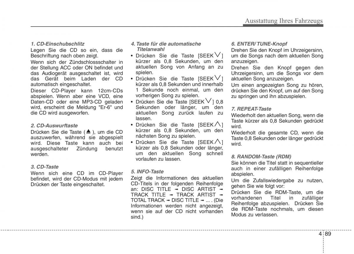 KIA Picanto I 1 Handbuch / page 169