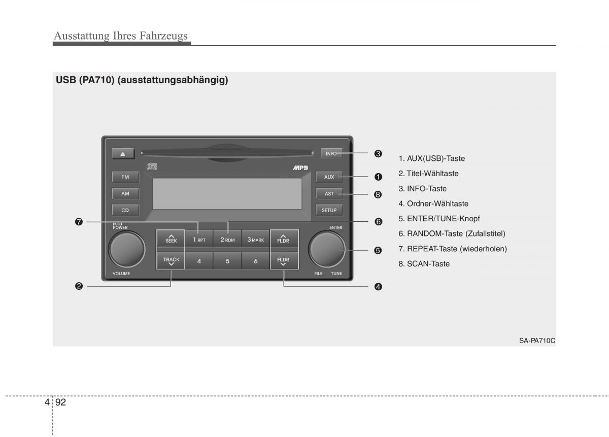 KIA Picanto I 1 Handbuch / page 172