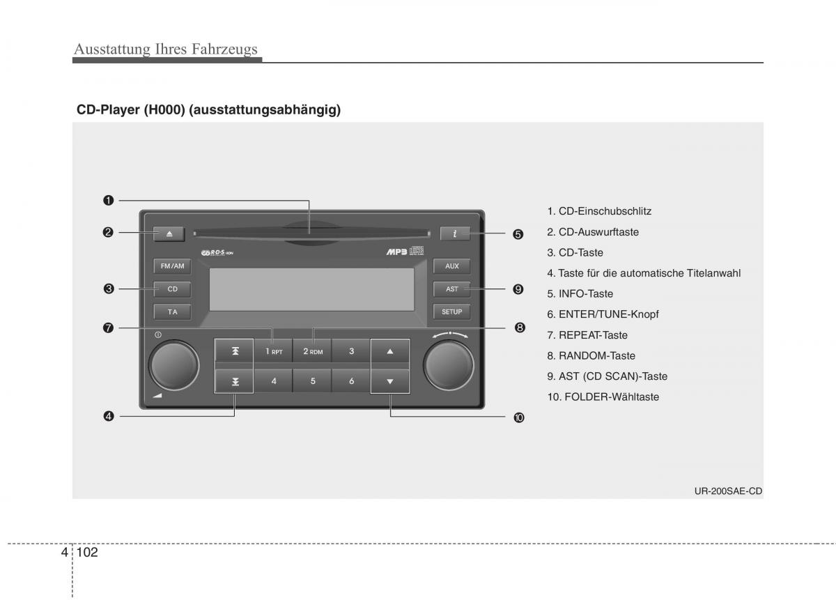 KIA Picanto I 1 Handbuch / page 182