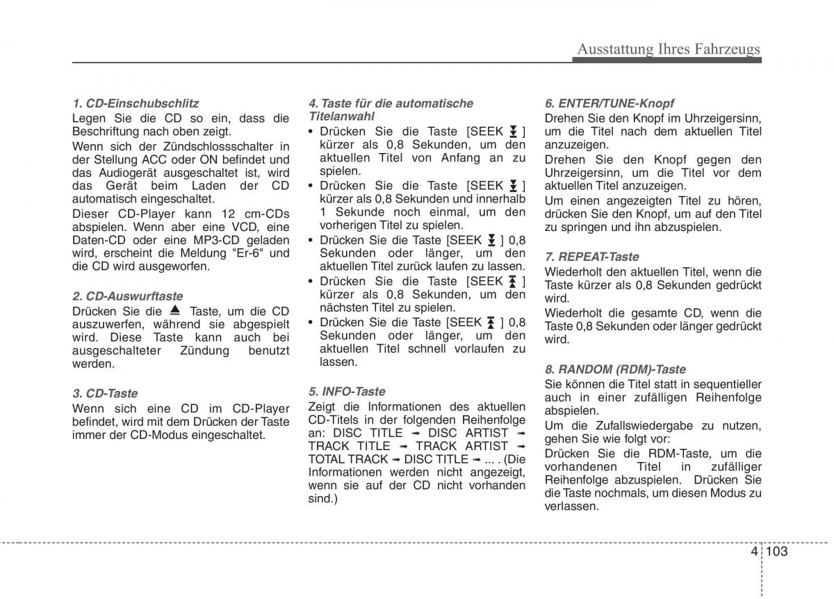 KIA Picanto I 1 Handbuch / page 183