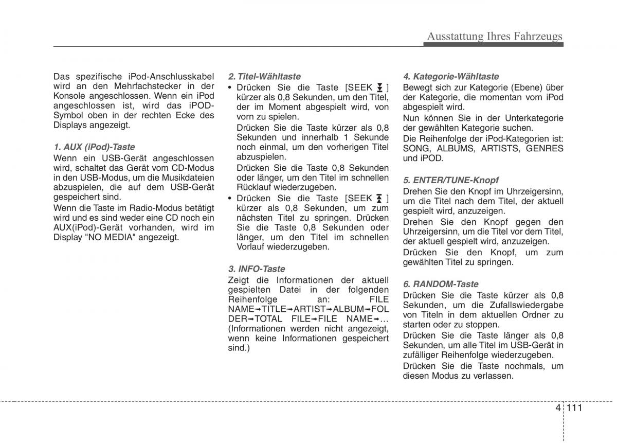 KIA Picanto I 1 Handbuch / page 191