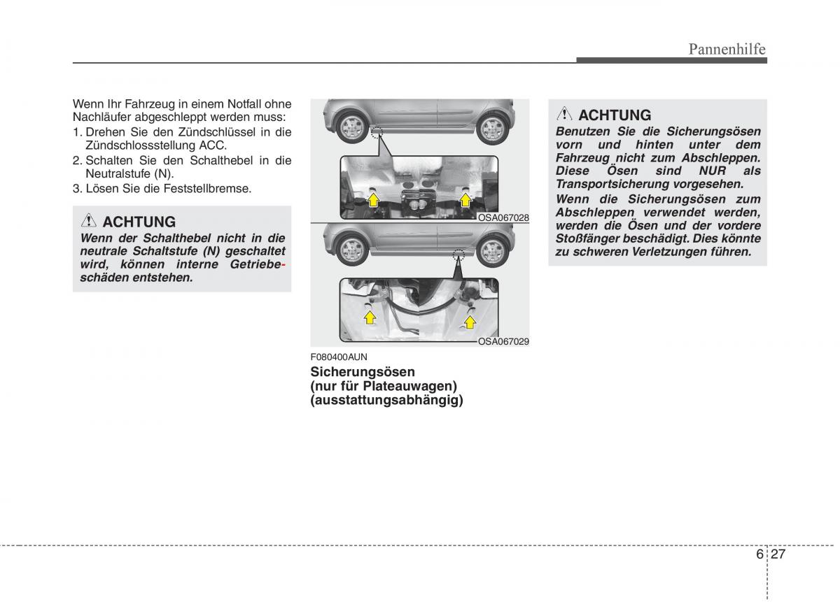 KIA Picanto I 1 Handbuch / page 269