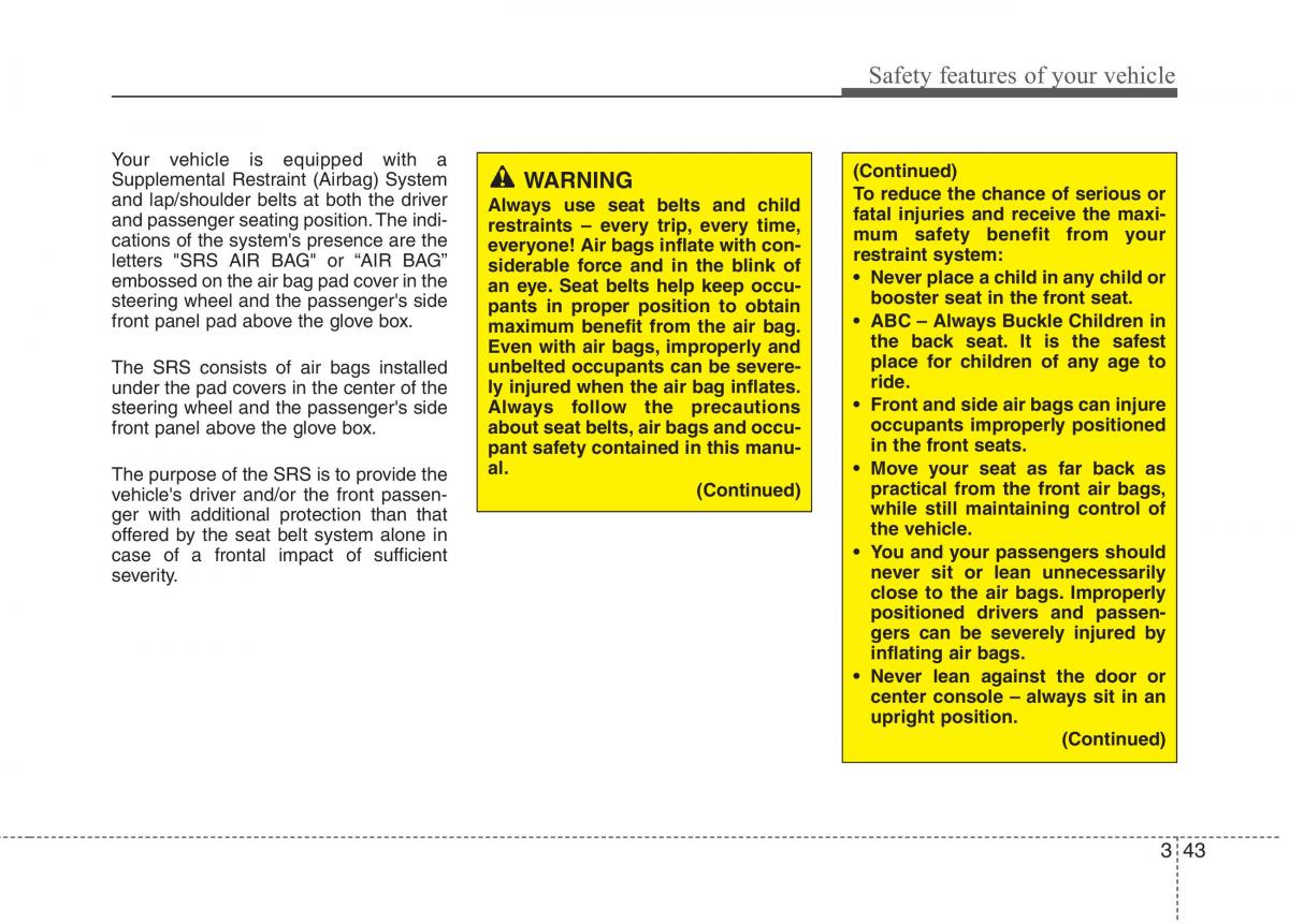 KIA Picanto I 1 owners manual / page 57