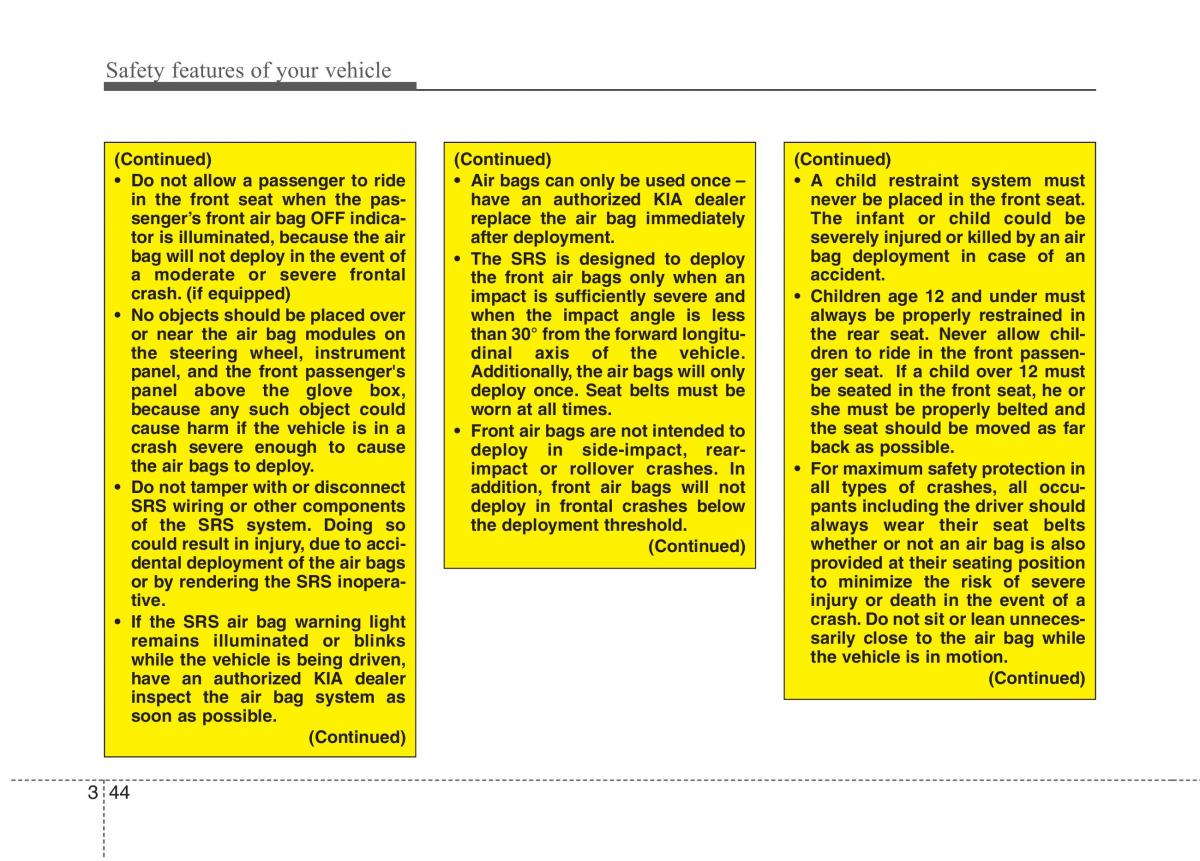 KIA Picanto I 1 owners manual / page 58