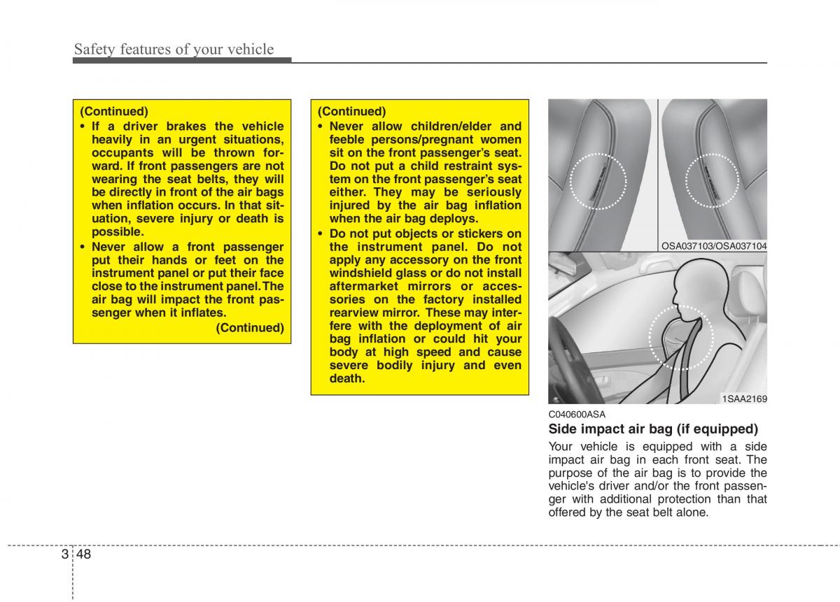 KIA Picanto I 1 owners manual / page 62