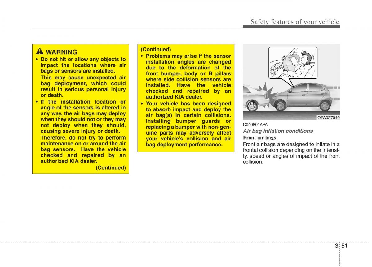 KIA Picanto I 1 owners manual / page 65